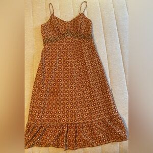 Loft petites orange paisley dress